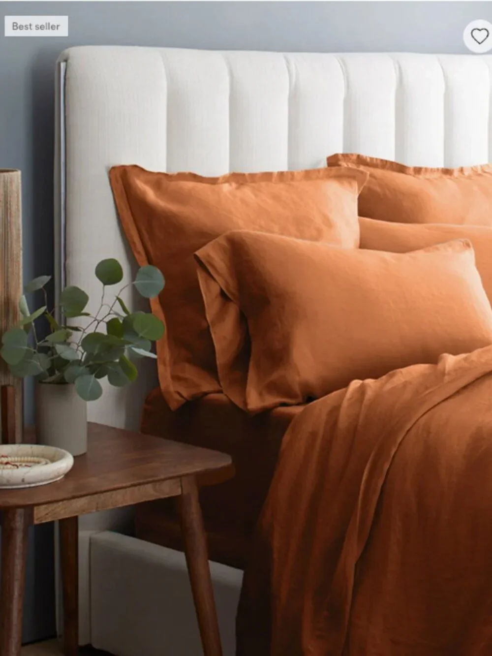Quince European Linen Euro Sham – Terracotta – Excellent Return Condition